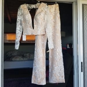 NWT Blush Lace Wedding Pantsuit